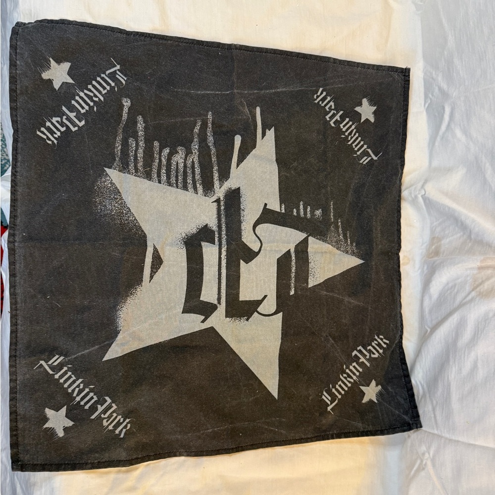 Linkin Park Star Logo Bandana - Black and Silver